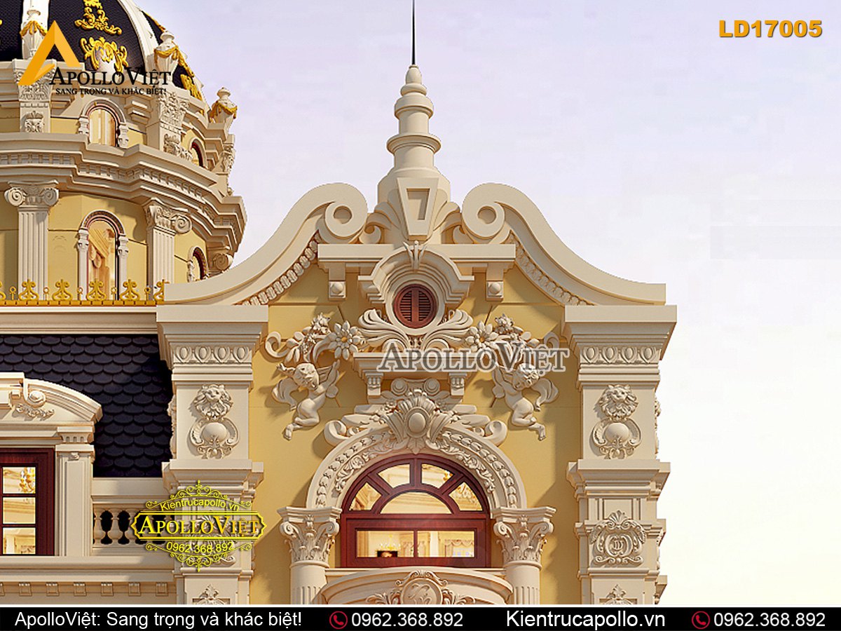 Biệt thự 2 tầng tân cổ điển tinh tế trong từng chi tiết LD17005